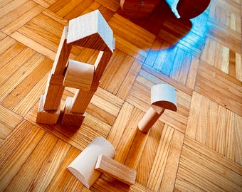 Wooden blocks by AncestorCrafts - a set of wooden building blocks for toddlers
