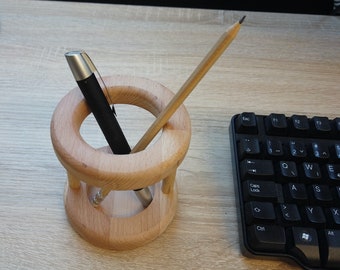 Pen Cup di Ancestor Crafts - portamatite in legno per l'arredamento dell'organizzatore della scrivania