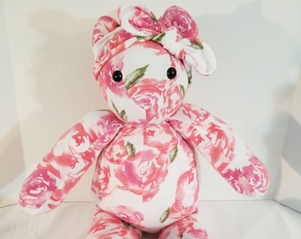 Custom Memory Bear from Loved Ones Clothing • Keepsake Bear from Remembrance Clothes • Sympathy Gift, Baby Clothes Keepsake, Memorial Bear