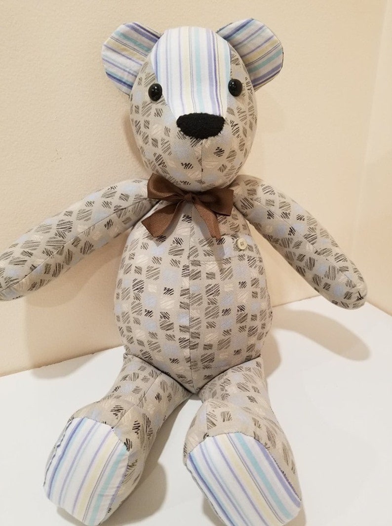 Memory Bear Custom Made From Loved Ones Clothing Keepsake | Etsy