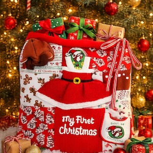 Custom Baby Clothes Memory Santa Sack • Personalized Christmas Toy Bag From Outgrown Clothes • Keepsake  Holiday Sack First Christmas