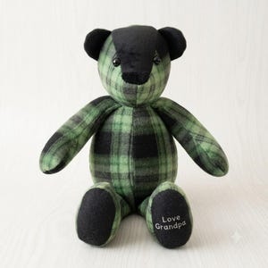Custom Memory Bear from Loved Ones Clothing • Keepsake Bear from Remembrance Clothes • Sympathy Gift, Baby Clothes Keepsake, Memorial Bear