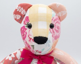 Custom Memory Bear from Loved One's Clothing, Keepsake Memorial Bear, Personalized Sympathy Gift, Bereavement Gift, Remembrance Bear