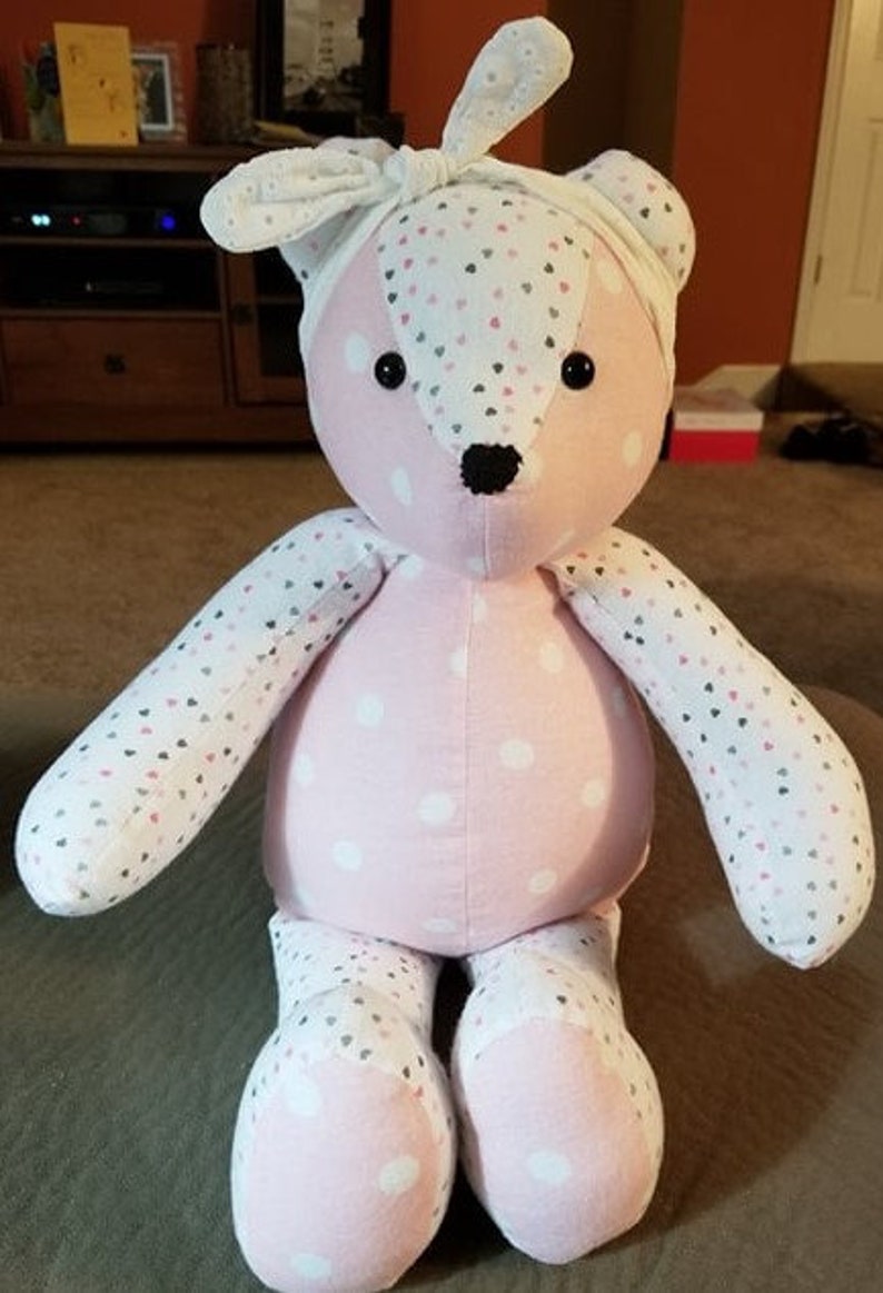 memory teddy bears made from loved ones clothing