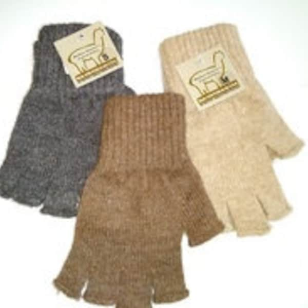 Amazing Alpaca Fingerless Texting Gloves/USA Made/80% Alpaca/For Him/For Her/Husband/Wife/Warm Unique Gift/ Mid weight/Winter Glove