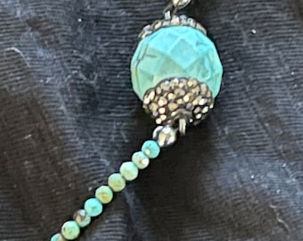 Ketting met turkoois en Swarovski-kristal
