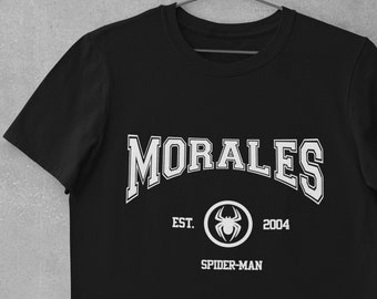 Morales EST. 2004 スパイダーマン T シャツ - 大人用ユニセックス パーカー / スウェットシャツ / T シャツ - お父さんシャツ - 彼または彼女への父の日ギフト