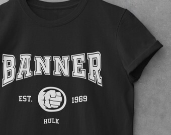 Banner EST. 1969 Hulk Tee - sudadera con capucha unisex para adultos / sudadera / camiseta - Camisa de papá - Regalo del Día del Padre para él o ella