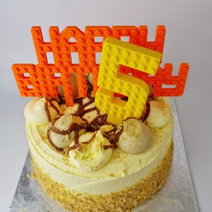 Happy Birthday Cake Topper and Number 0 - 9 / Cake Decoration / Birthday Party / Celebration / Choose Any Colour