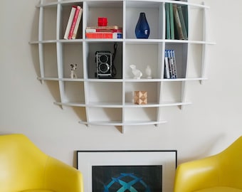 Floating Wall Shelf, round, sphere, shelving unit