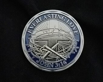 Challenge Coin - John 3:16 - Free Fast Shipping
