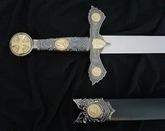 Personalized Wedding Sword – Custom Engraved Medieval Ceremony Blade – Unsharpened Display Sword
