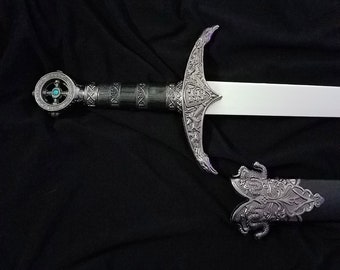 Personalized Medieval Cake Sword: Engraved Steel Blade, Up to 60 Characters of Text & Logo