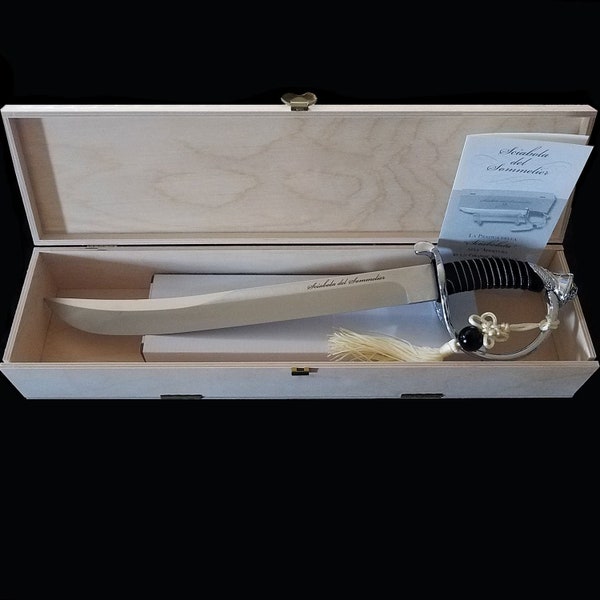 Personalized Sommelier Champagne Sabre with Custom Engraved Blade - Free Fast Shipping - Premium Sabrage Saber - Gift Set