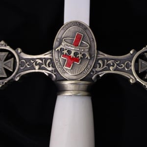 Personalized Knight Templar Swords: Engraved Ceremonial Sword - Up to 85 Characters of Text image 8