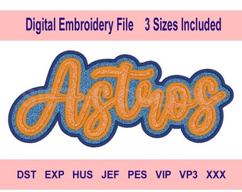 Double Stacked Satin Stitch Applique Design for HTV-ASTROS