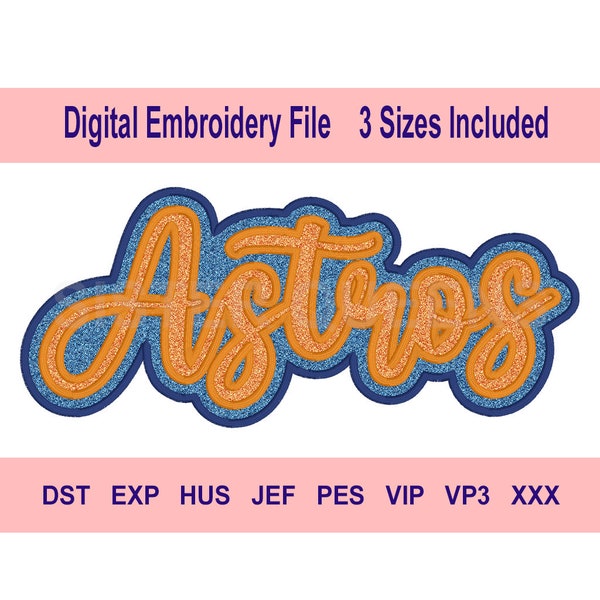 Double Stacked Satin Stitch Applique Design for HTV-ASTROS