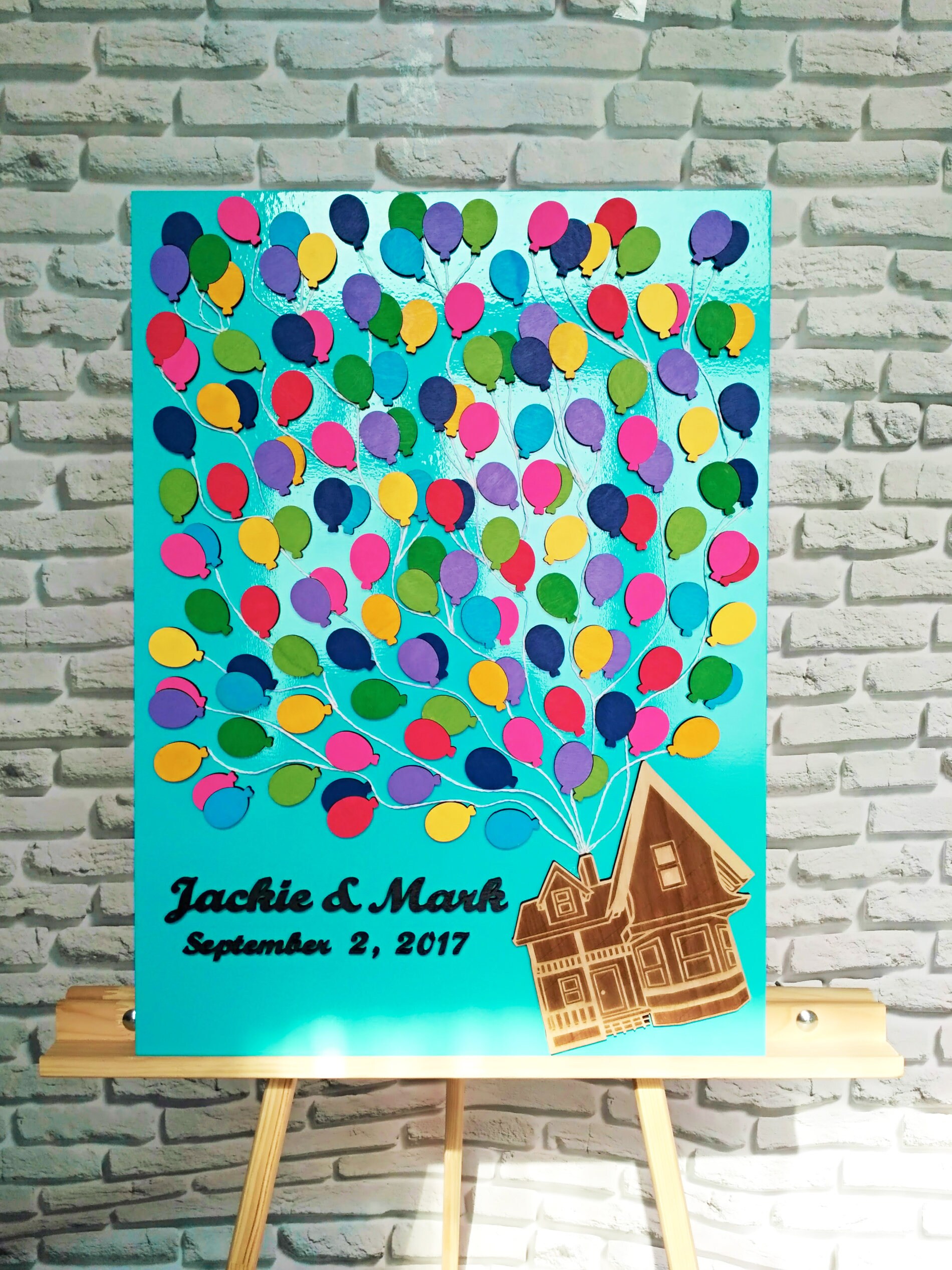 Disney wedding guest book alternative 3D Wedding guest book UP Etsy