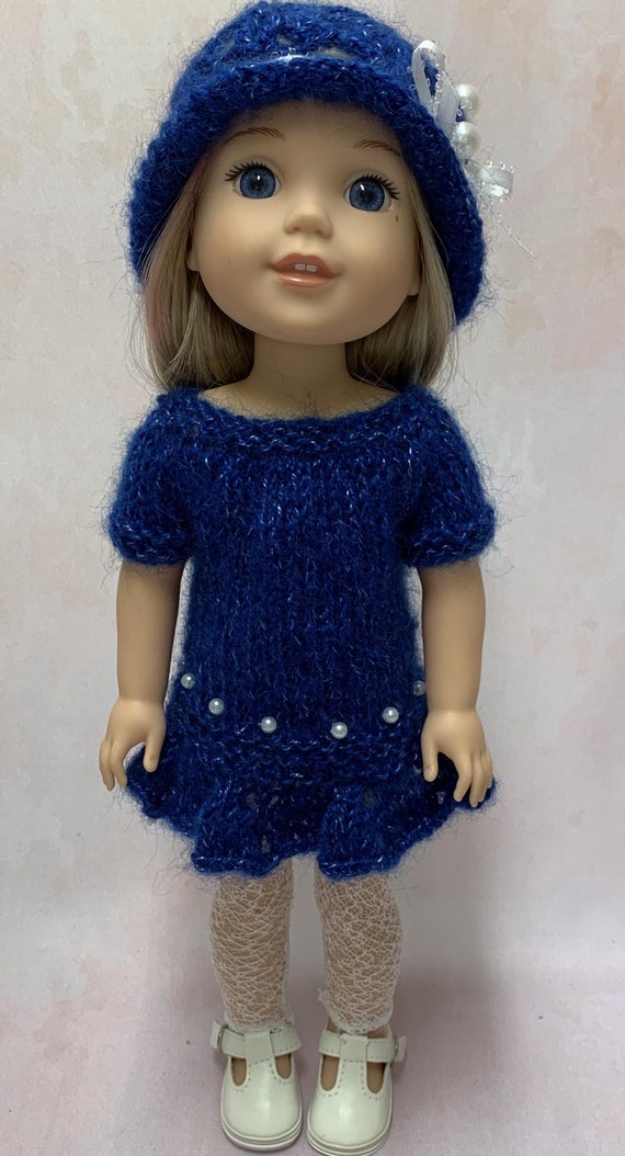 princess polly baby blue dress Navy Blue Polka Dot Dress With Mustard Tights
