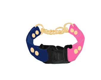 ADD-ON Two Tone Martingale Dog Collar Option, Biothane®, Vegan Leather Dog collar, Custom Color and Width