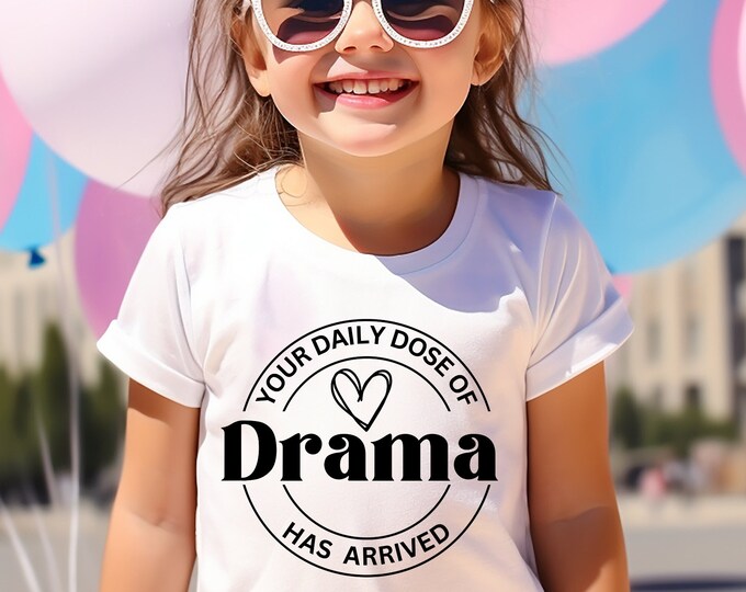 Daily Dose of Drama Youth T-Shirt, Funny Drama Queen Gift