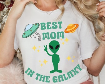 T-shirt Maman dans la galaxie, t-shirt graphique extraterrestre drôle