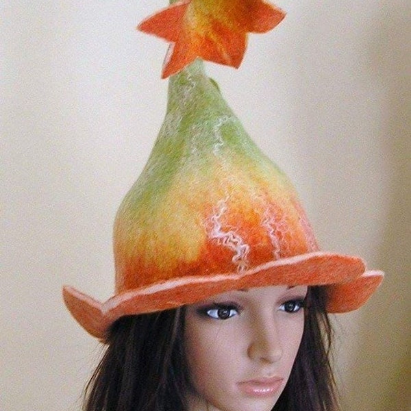 Wool womens hats Felt hat Felt hat Felt hat Funny hat Gift for him Pixie hat Fairy hat Sauna-hat.