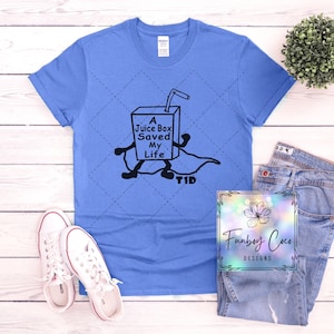 A Juice Box Saved My Life - Type 1 Diabetes Shirt - Kid&#39;s Shirt - Diabetes Awareness - Adult Shirt