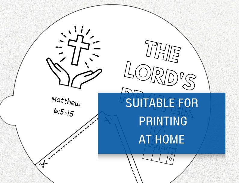 The Lord’s Prayer Coloring Wheel, Printable Scripture Activity, the ...
