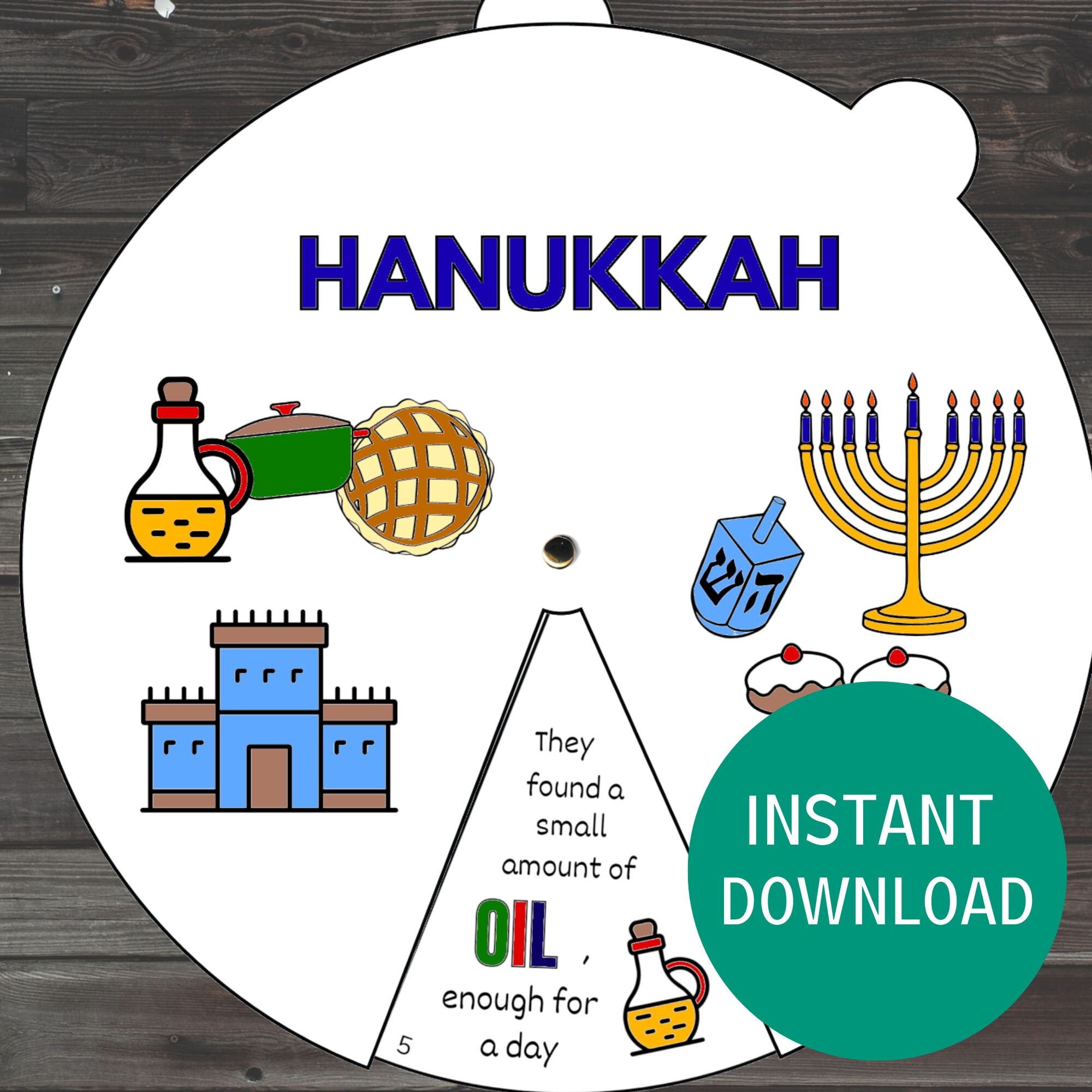 Rueda para colorear de Hanukkah imprimible, manualidad para niños de Janucá,  escuela hebrea, actividad de la historia bíblica - Etsy México, image size:2000x2000