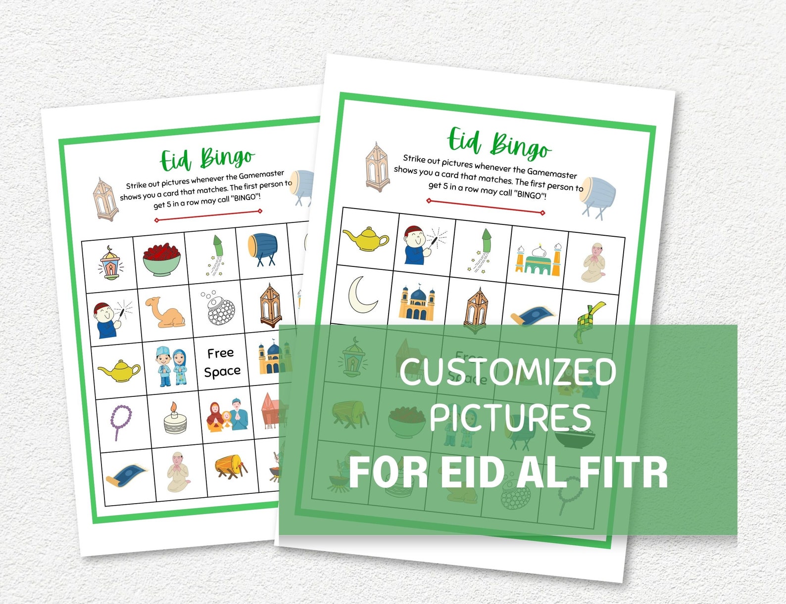 Eid Games Bingo Cards, 25 Printable Eid Al Fitr Bingo Cards, Ramadan ...
