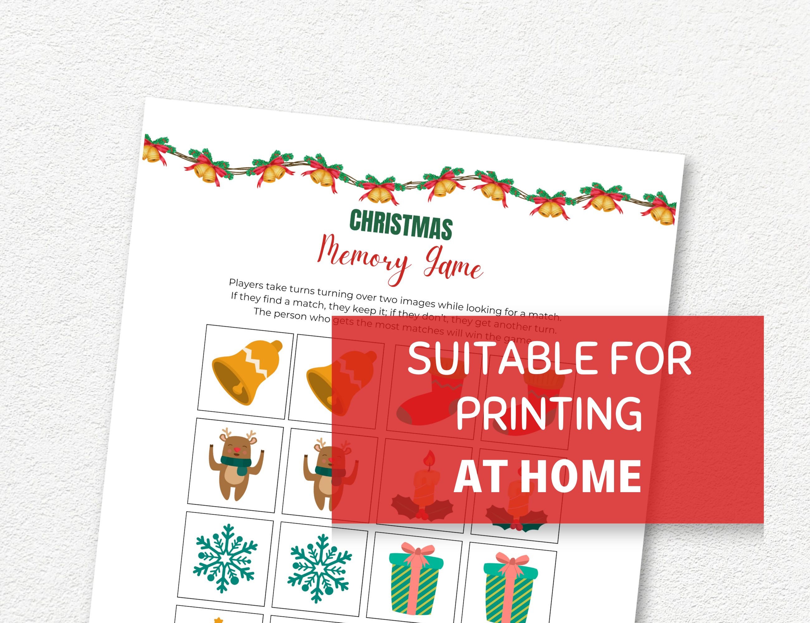 Christmas Memory Game Printable Memory Matching Game Christmas Party Games Instant Download Christmas Memory Game Printable Memory Matching Game Christmas Party Games Instant Download