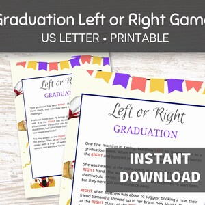 Left Right Game for Graduation Party, Pass the Gift Games for Graduation