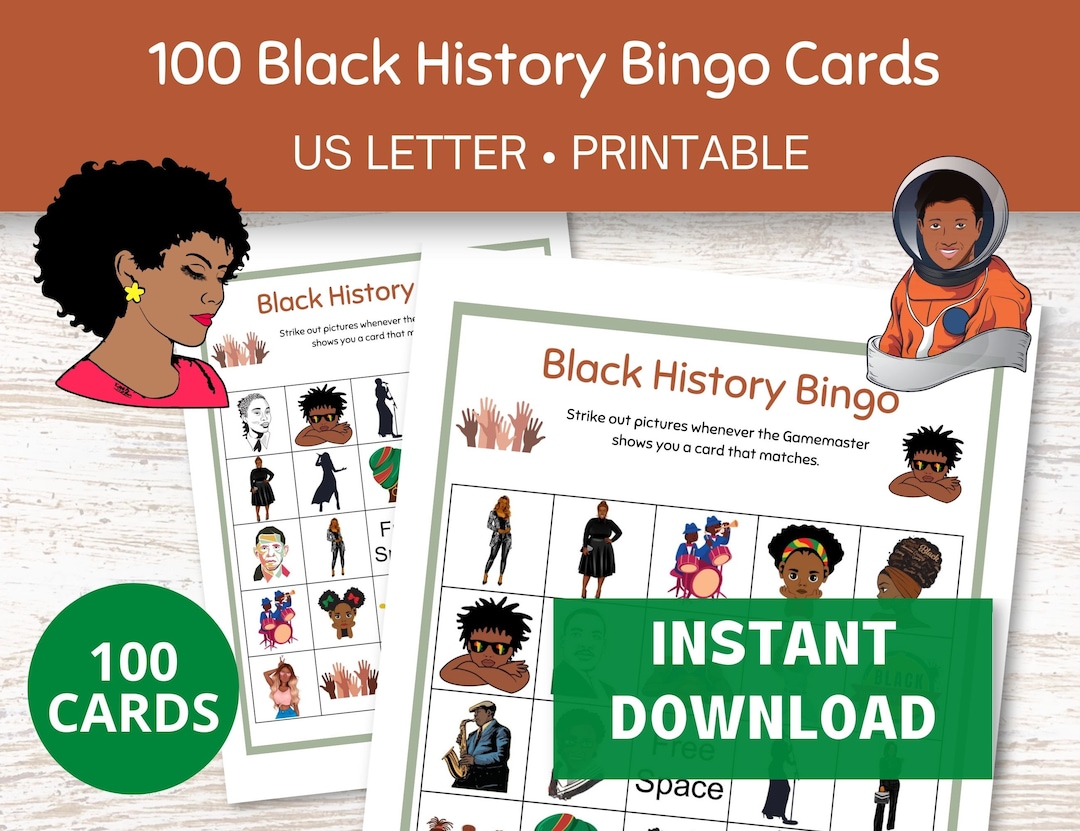 Black History Month Bingo 100 - Il 1080xN.4515679420 9tg4 