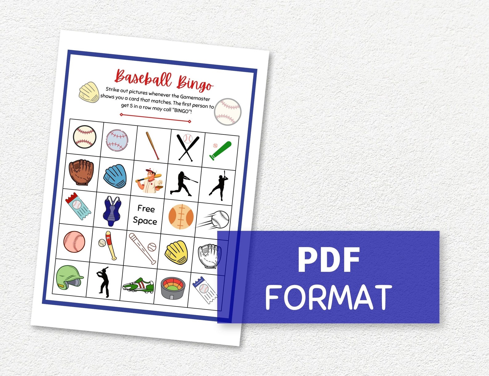 Baseball Bingo Cards, 25 Printable Cards for Birthdays and Baby Showers ...