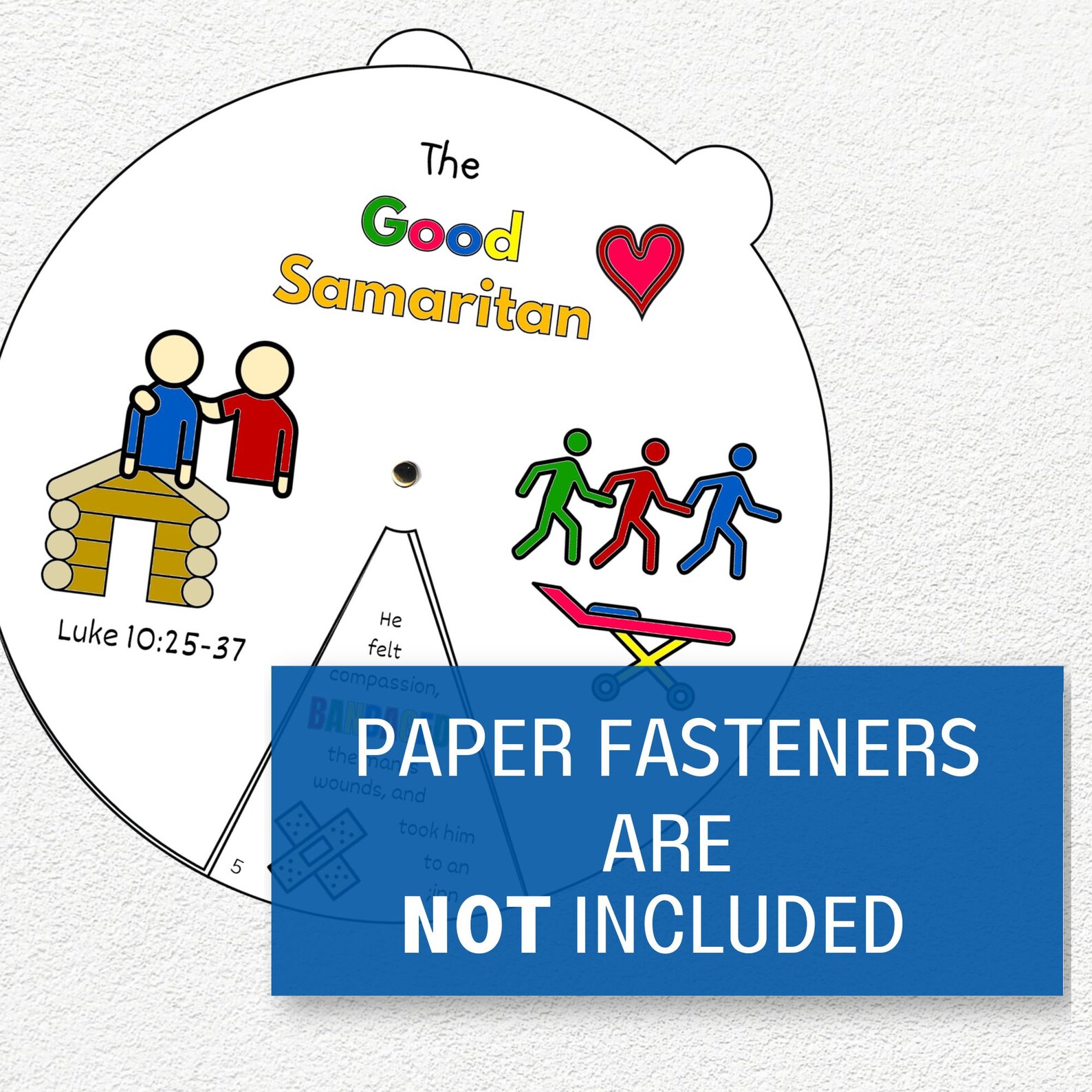 The Good Samaritan Coloring Wheel, Printable Sunday School Craft, Kids ...