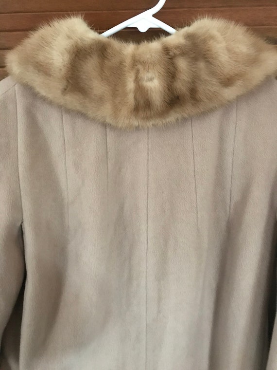 Vintage Jacket with Fur Luxury Coat 1950s 1960s Cashmere and Mink swing coat Vintage fur jacket Einiger Luxury Coat Jackie O jacket 50s