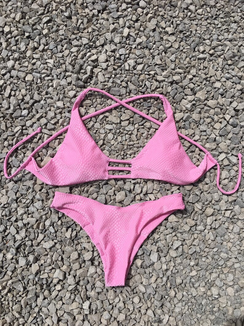 pink animal print swimsuit