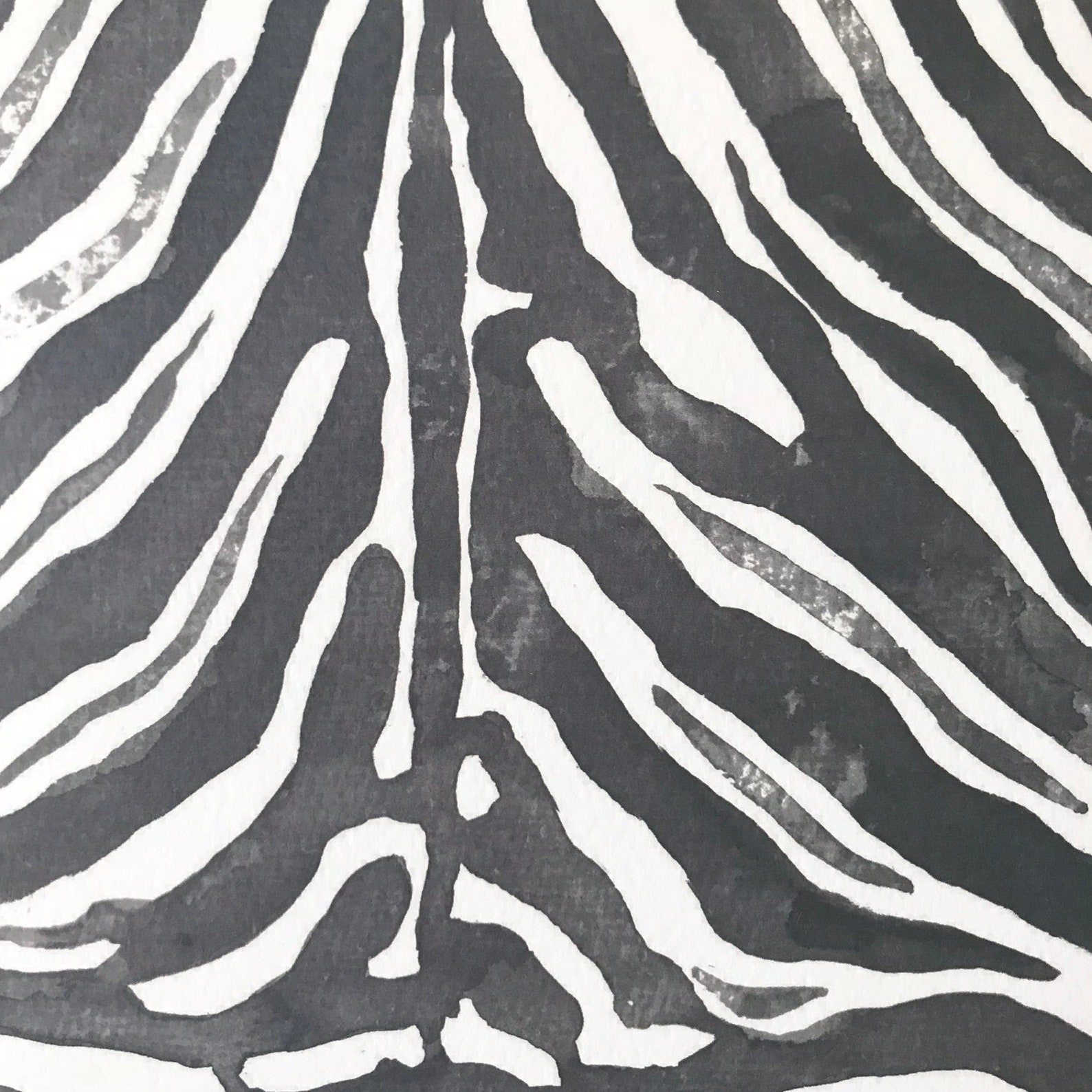 Zebra Animal Print Ilustración A4 | Etsy