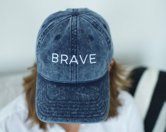 SALE Distressed Baseball Cap "BRAVE"