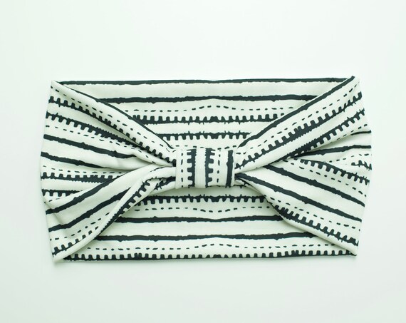 SALE Summer Zebra Stripes - Women's Knit Stretch Modern Jersey Headband