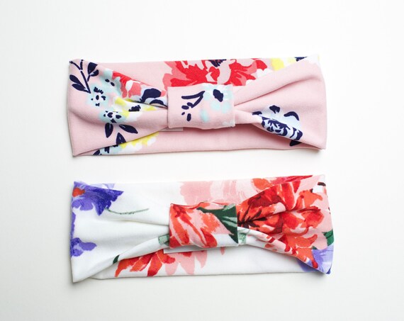 Baby Bundle - Floral - Women's Knit Stretch Modern Jersey Headband