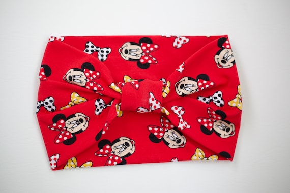 SALE Women/Child Size Knit Stretch Headband - Disney Red Minnie Mouse
