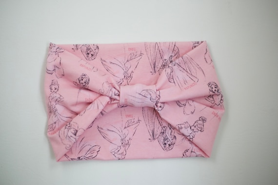 SALE Women/Child Size Knit Stretch Headband - Disney Princess/Pink Sketch