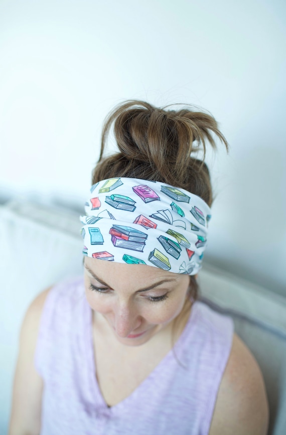 Bookworm - Women's Knit Stretch Modern Jersey Headband
