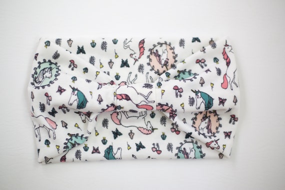 SALE Enchanted Unicorns - Women/Child Size Soft Knit Stretch Headband