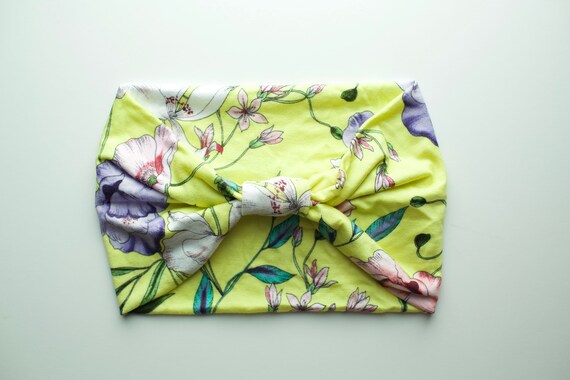 Good Morning Floral - Women's Knit Stretch Modern Jersey Headband