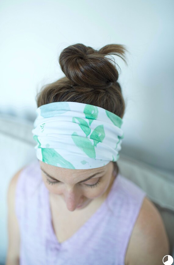 Light Watercolor Floral - Women's Knit Stretch Modern Jersey Headband