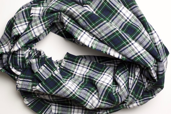 SALE Christmas Tree Green Plaid - XL Blanket Scarf for Women