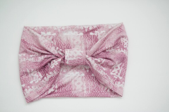 SALE Snake Skin Purple - Soft Stretch Knit Adult Size Headband